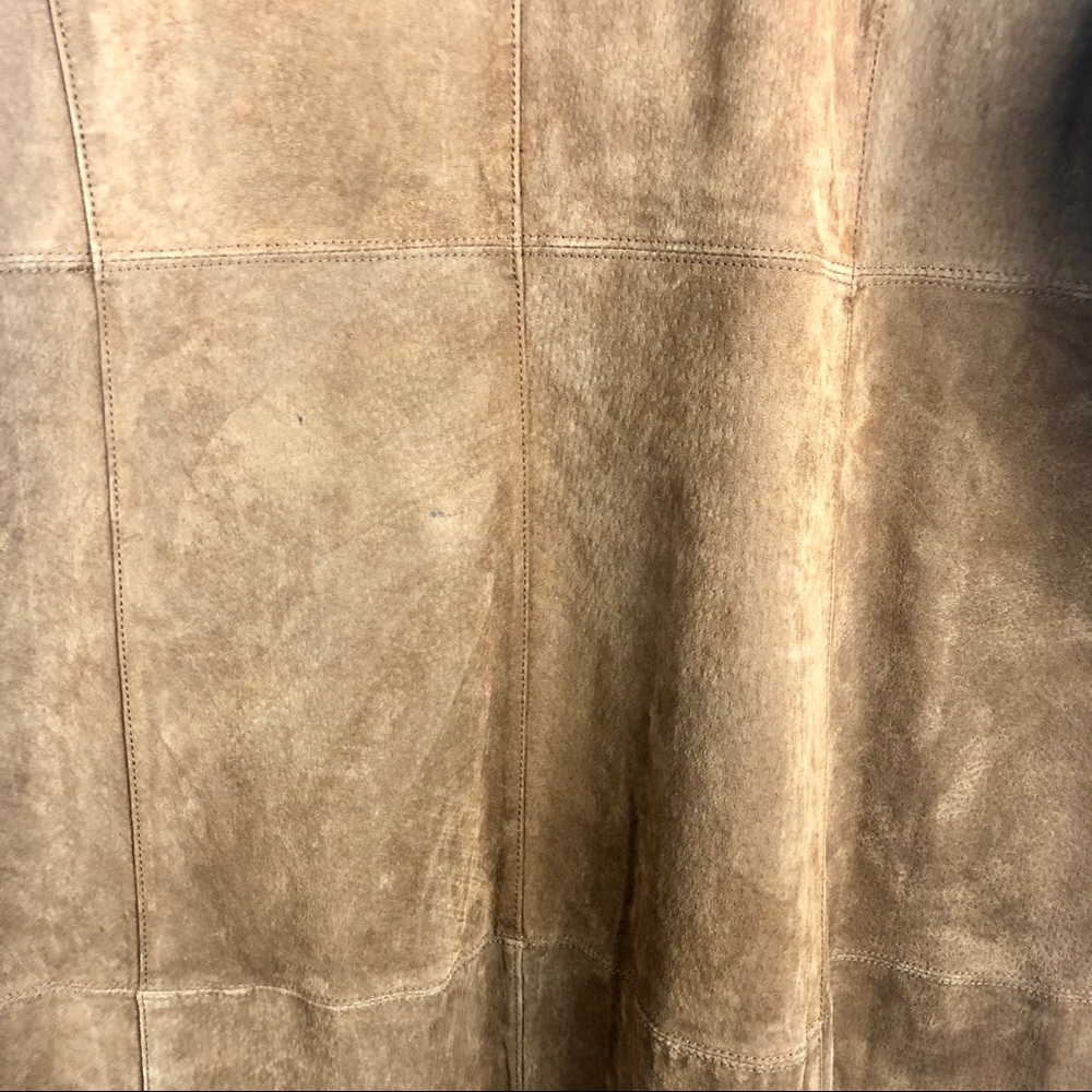 Margaret Godfrey Suede Coat w/ Embroidery, 22W. - Picture 6 of 6